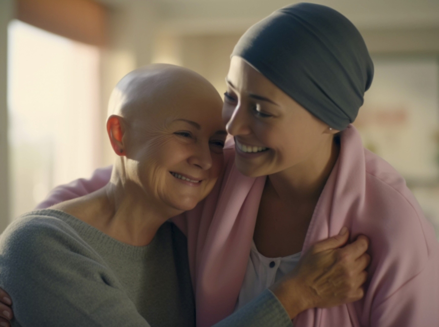 world cancer day with people hugging